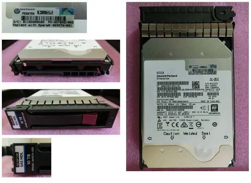 HP Enterprise cietais disks 10TB 12G