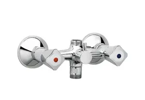 Ideal Standard Børma Standard two-handle shower mixer tap with top and bottom 3/4 inch shower outlets and diverter, without rosettes and connectors