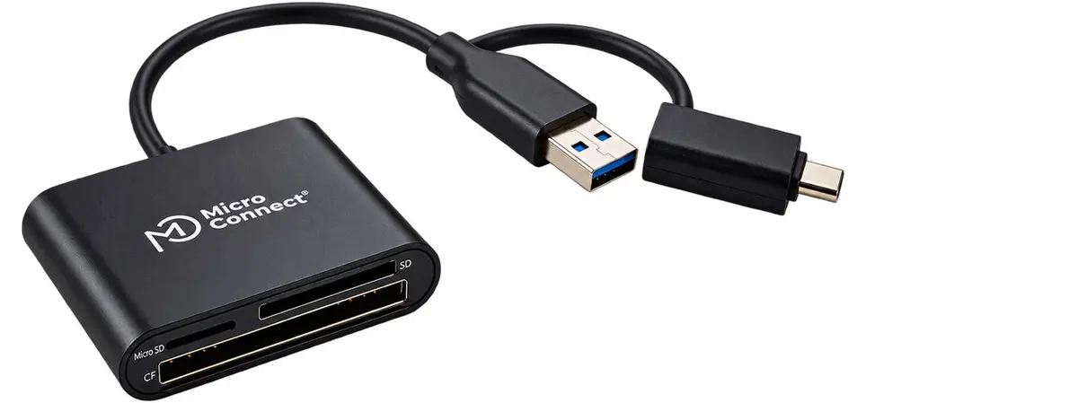MicroConnect Premium USBA/C to Multi Card Reader Photo 4