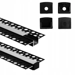 Ecolight Profil GP02 podtynkowy czarny +klosz mleczny 2m (EC20642)