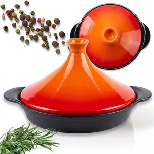 Cast Iron Tagine Hage KP27-orange 27cm