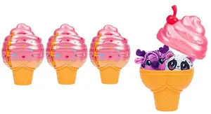 Cobi Cookeez Makery Yum Yumz Double cone Soft Toys 11.5 cm with Two Scented Plush Toys and Stickers