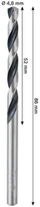 Bosch HSS PointTeQ spirālurbis, diametrs 4.8 mm