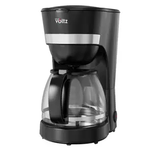 Oliver Voltz 5V51170WNB Coffee Maker 600W 1.25L Black with Anti-Drip Function and Glass Carafe