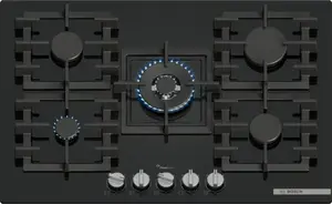 Bosch Serie 6 PPQ7A6I40 Built-in Gas Hob Black 75 cm with 5 Cooking Zones