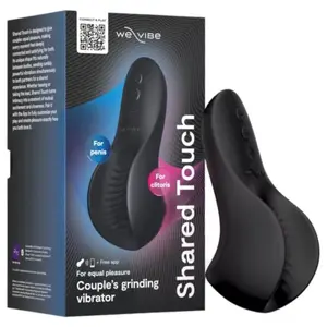 WE-VIBE Shared Touch Double-Sided Couples Vibrator Black with 10 Vibration Modes IPX7 Waterproof App Control and Body-Safe Silicone
