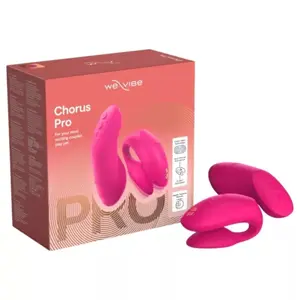 WE-VIBE Chorus Pro Pāru vibrators Electric Pink ar lietotnes vadību Haptic Squeeze pulti un Fusion Wave tehnoloģiju