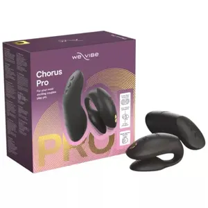 WE-VIBE Chorus Pro Pāru Vibrators Satīna Melns ar lietotnes vadību un pulti