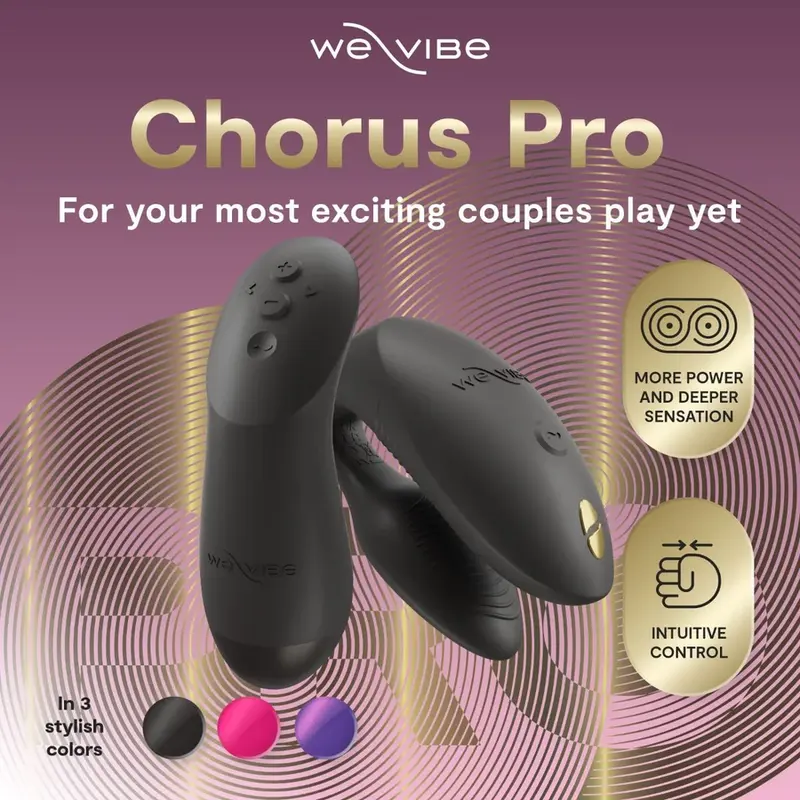 WE-VIBE Chorus Pro Pāru Vibrators Satīna Melns Photo 5