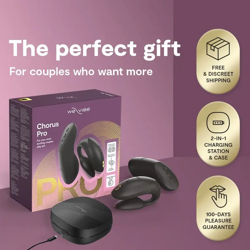 WE-VIBE Chorus Pro Pāru Vibrators Satīna Melns Photo 8