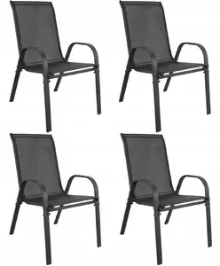 LEOBERT SOFIA Dark Grey Chairs Set of 4