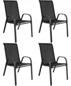 LEOBERT SOFIA Black Chairs - Set of 4