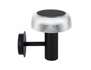 led line Солнечный настенный светильник Suntis 3000K 170lm 2Ah USB-C Круглый IP54 Черный