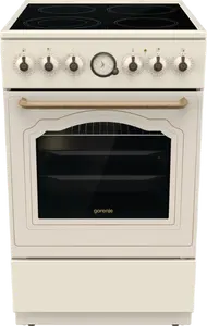 Gorenje GECS5B70CLI Brīvi stāvoša plīts Elektriskā keramikas virsma Bēša 4 zonas 70 L cepeškrāsns