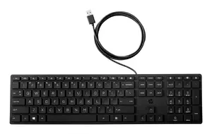 HP Wired Desktop 320K Tastatūra Pilna izmēra vadu USB membrānas melna