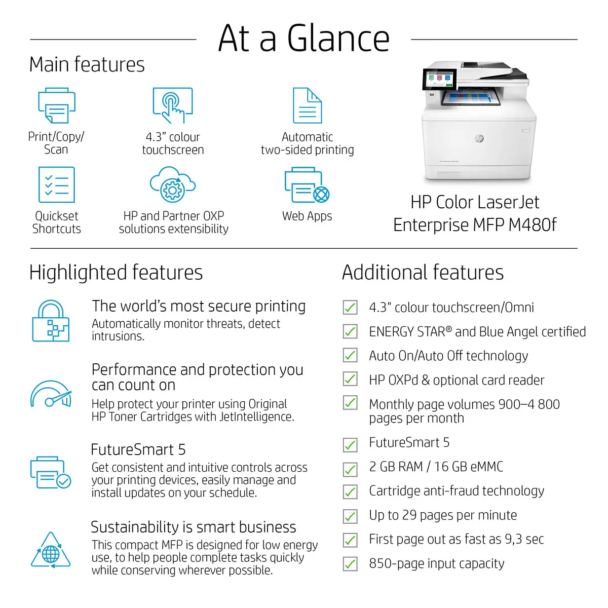 HP Color LaserJet Enterprise M480f daudzfunkcionāls printeris Photo 4