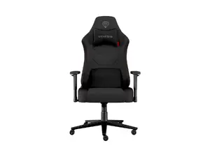 Spēļu krēsls Genesis NITRO 570 melns audums metāla bāze 150 kg 2D roku balsti