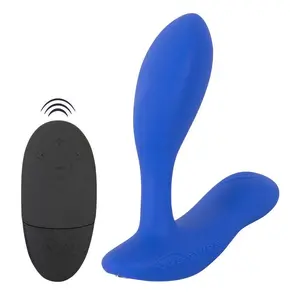WE-VIBE Vector+ Dual-Stimulation Prostate Massager Royal Blue with Adjustable Internal Arm App Control and Remote