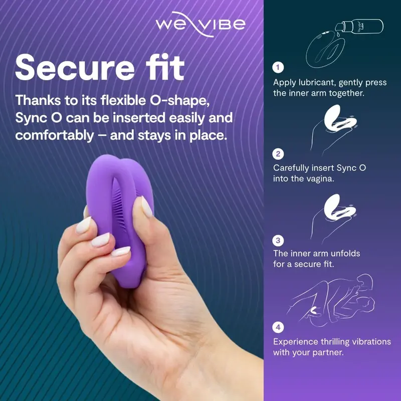 WE-VIBE Sync O Pāru vibrators Gaiši violets Photo 7