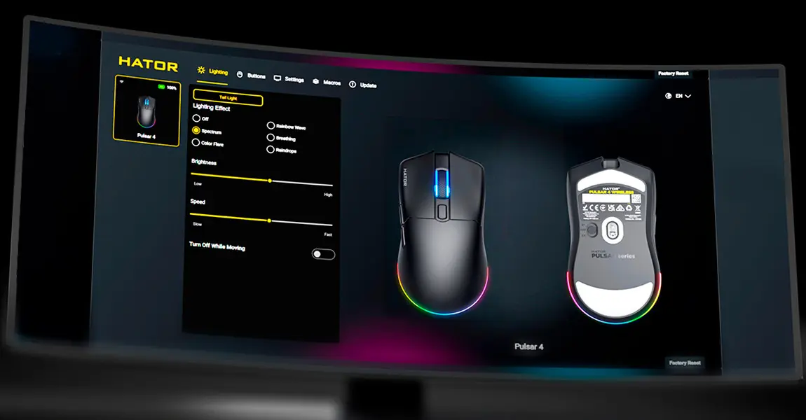 HATOR Pulsar 4 Игровая мышь Белая Photo 17
