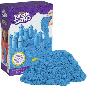 Kinetic Sand Mega Box Spinmaster 6077239 Moldable Blue Play Sand 5 kg Sensory Toy for Kids Age 3 and Up