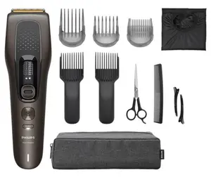 Philips Hair Clipper HC9721 Series 9000 Battery Powered Titanium Blades Adjustable Comb Brown