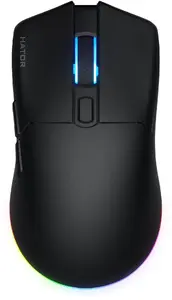 Игровая мышь HATOR Pulsar 4 2.4 GHz Bluetooth USB Оптическая 16000 DPI PixArt PAW3315 RGB Черная