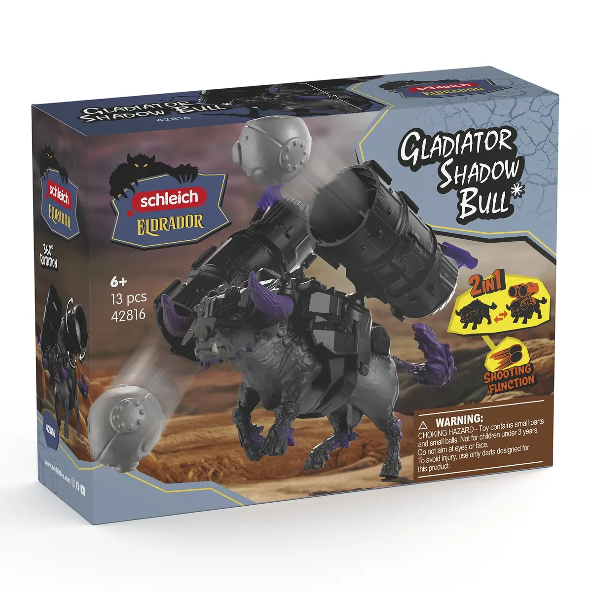 Schleich ELDRADOR CREATURES Shadow Bull Gladiator 42816 Photo 4