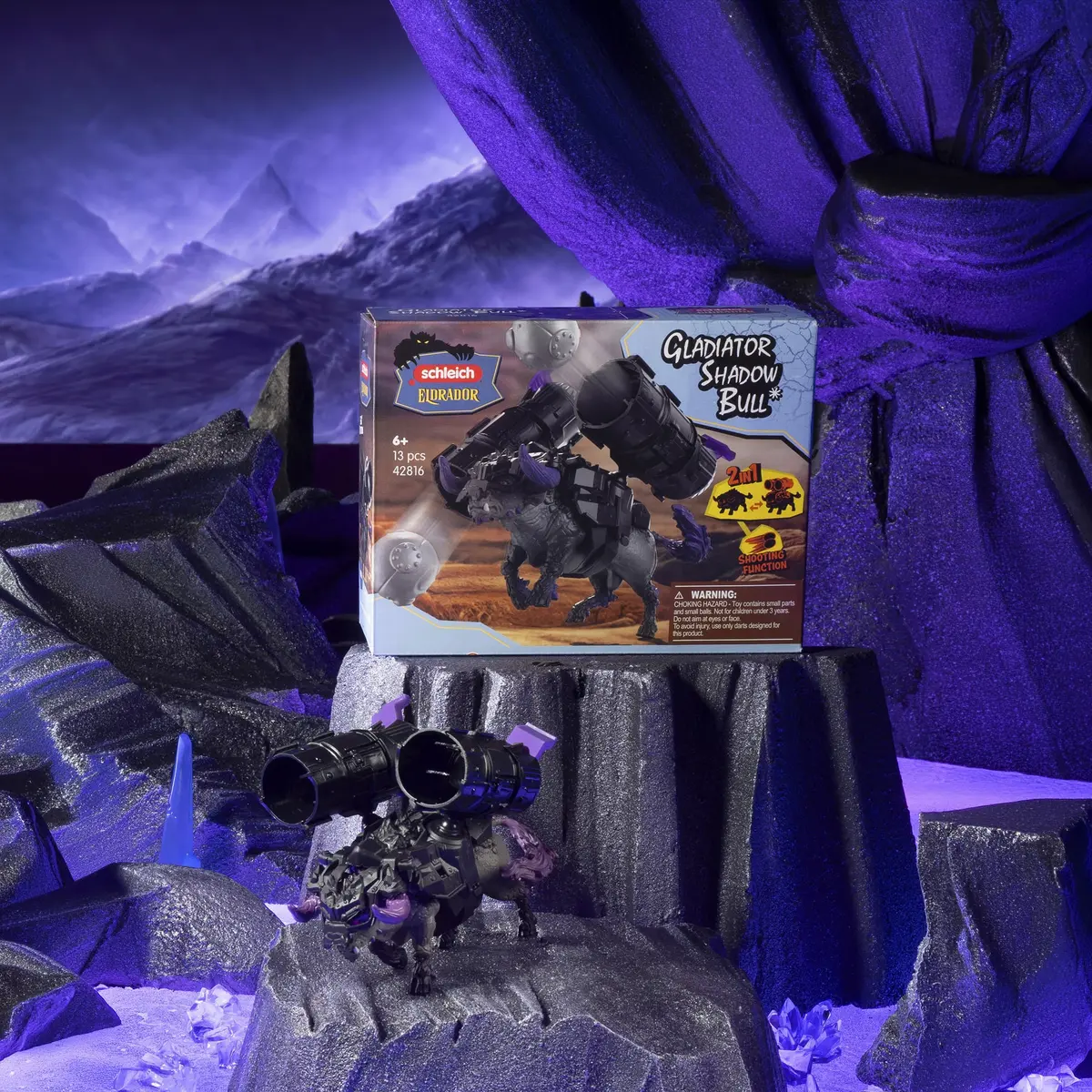 Schleich ELDRADOR CREATURES Shadow Bull Gladiator 42816 Photo 6
