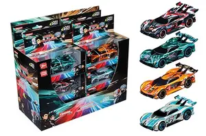 CARRERA Pull & Speed Ronin Racers Assorted Vehicles Display Box of 12 Mechanical Toys with Pull Back Motor