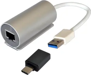 Сетевая карта Exsys EX-1328 проводная USB Ethernet 1000 Мбит/с черный серый белый