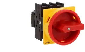 Eaton P1-40/EA/SVB 40A 3 polu paneļa slēdzis-atvienotājs ar sarkani dzeltenu bloķējamu grozāmo rokturi