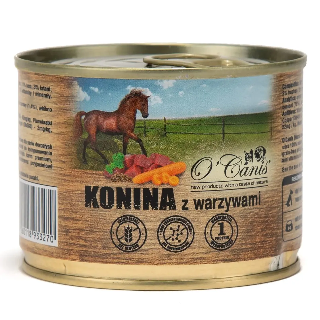 O`Canis mitrā suņu barība zirga gaļa