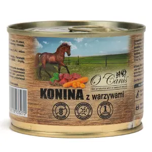 O'Canis влажный корм для собак конина с овощами и семенами льна монопротеиновый 200г