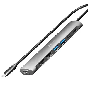 j5 create JCH3007 USB-C 7-портовый концентратор серый пластик USB Type-C USB 3.2 Gen 1 Type-A USB 2.0 Type-A 5000 Мбит/с