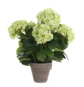 Mākslīgais zieds podā MICA hortenzija balts 45 cm plastmasa