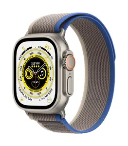 Apple Watch Ultra Smartwatch 49 mm Titanium OLED 410 x 502 pixels 4G Wi-Fi GPS 32 GB Blue Grey S/M watchOS 9
