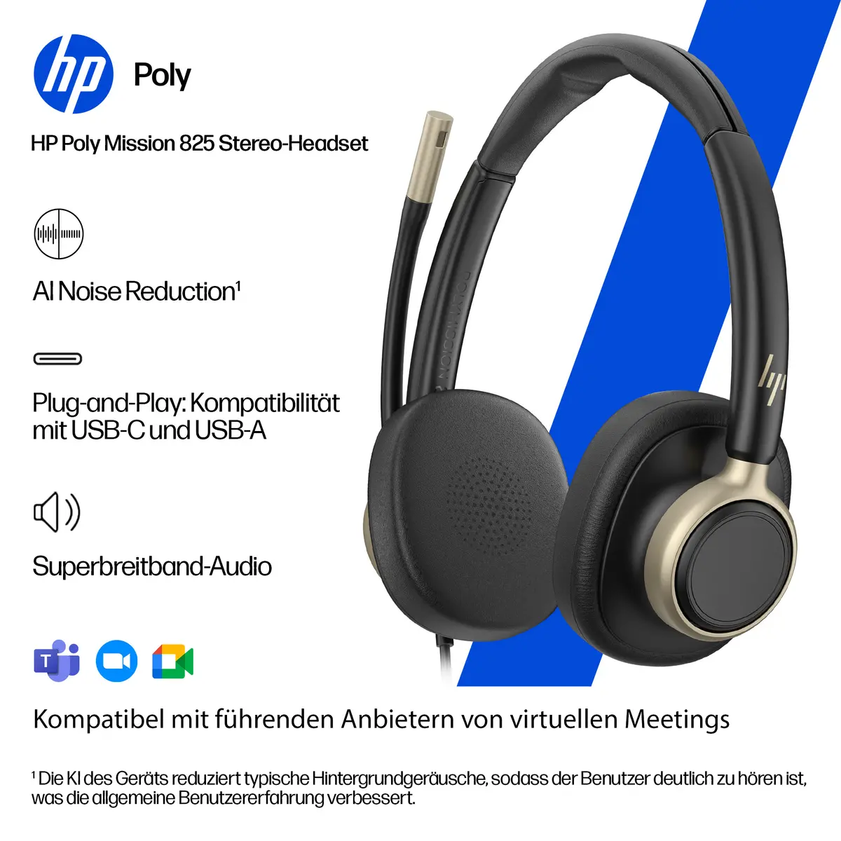 HP Poly Mission 815 Wired Headset Photo 11