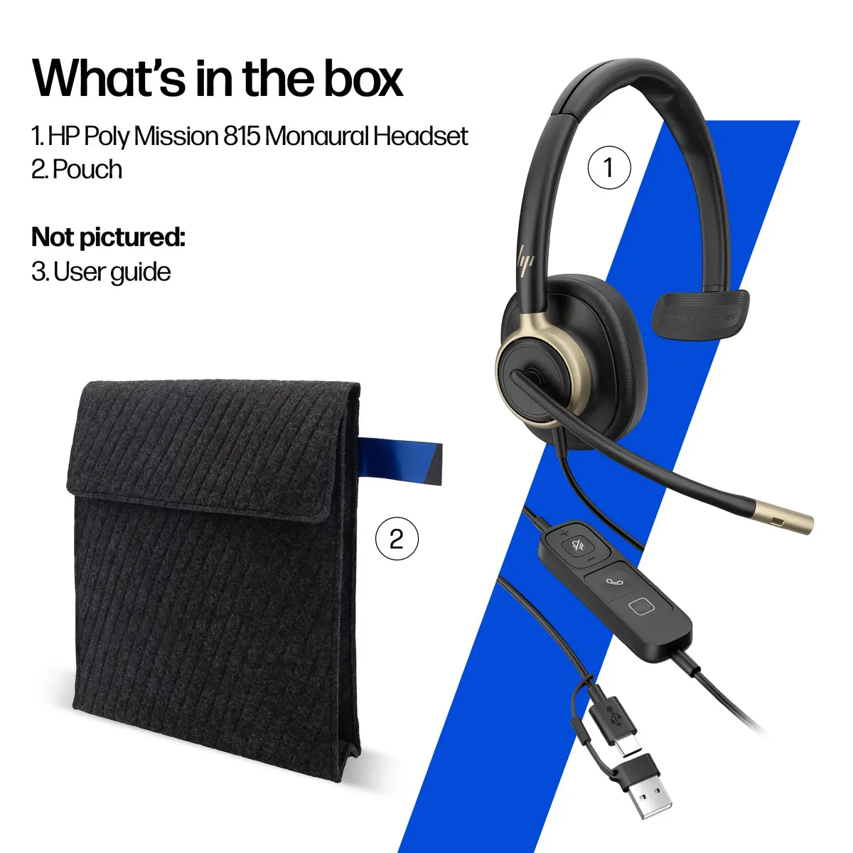 HP Poly Mission 815 Wired Headset Photo 14