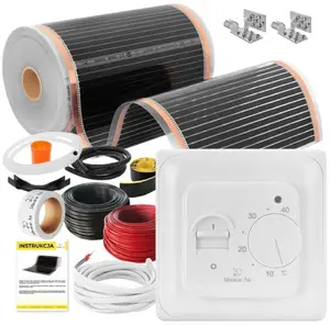 DEVI IR Silver Heating Mat Set 160W 3.5m² width 50cm with Aries Thermostat
