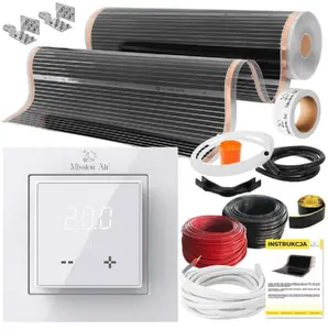 DEVI IR Silver Heating Mat Set 160W 1m² width 100cm with Aries LCD Thermostat
