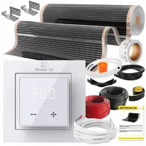 DEVI IR Silver heating mat set 160W 3m² width 100cm with Aries LCD thermostat
