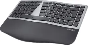 Perixx PERIBOARD-818 DE Iron, Kompakte kabellose ergonomische Tastatur (PERIBOARD-818 DE Iron)