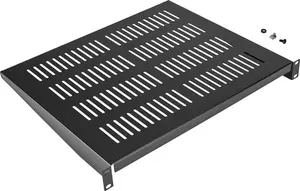 Renkforce RF-7116966 19 collu tīkla skapja plaukts 1U Piemērots skapja dziļumam no 400 mm Melns