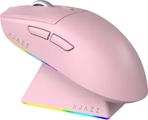 Игровая мышь Ajazz AJ139 V2 MC Pink беспроводная с Bluetooth, USB и зарядной станцией