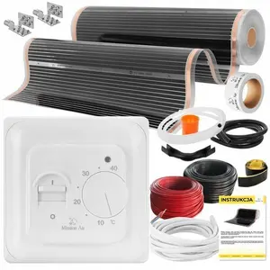 DEVI Heating Mat Kit IR Silver 160W 1.5m² 50cm Width with Aries Thermostat