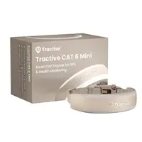 Tractive CAT 6 Mini GPS Tracker and Health Monitor with Integrated Collar Brown
