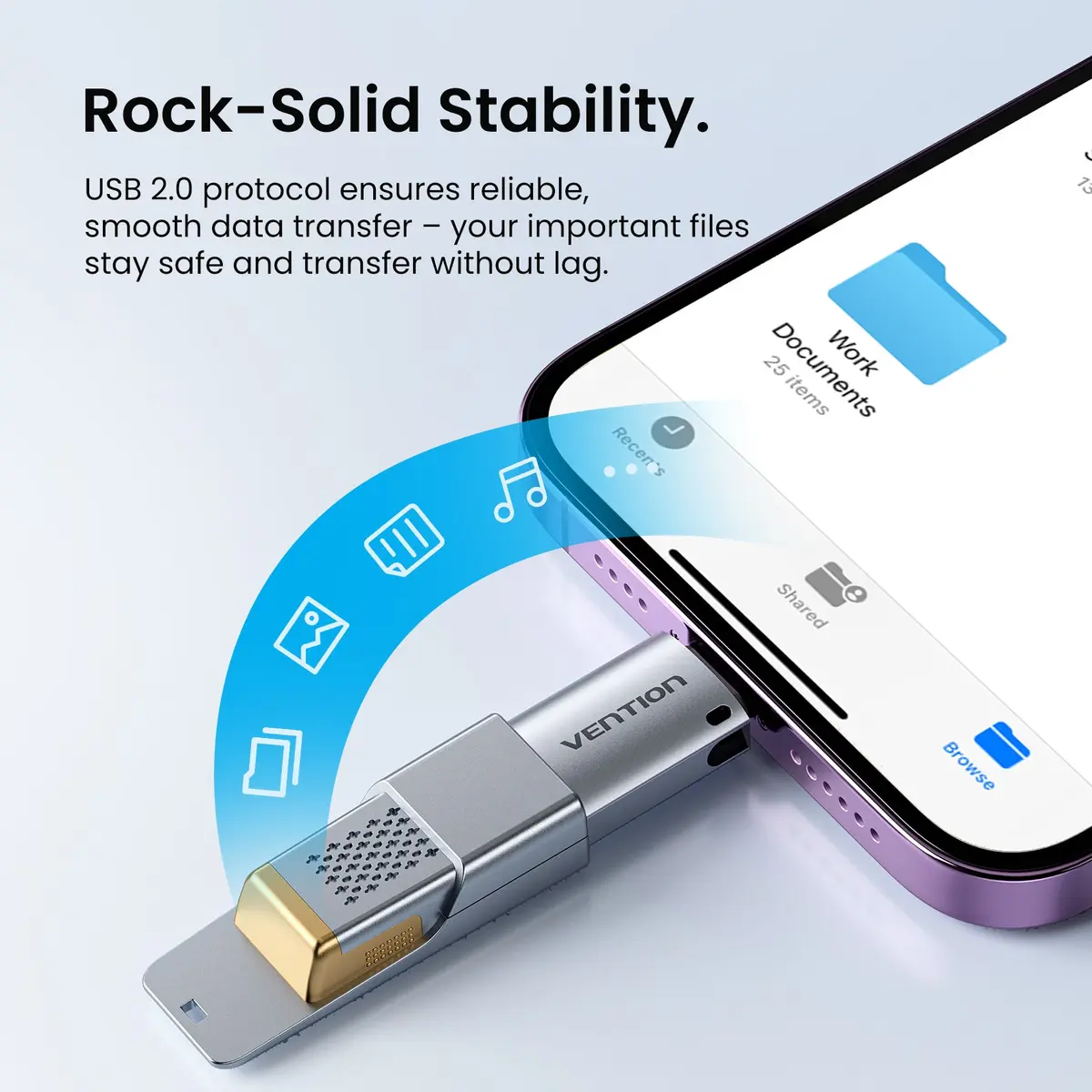 Vention CUDH0 USB-C to Lightning Adapter Grey Photo 6