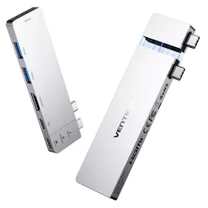 Vention THZH0 laptop dock/port replicator Docking USB 3.2 Gen 1 (3.1 Gen 1) Type-C Grey