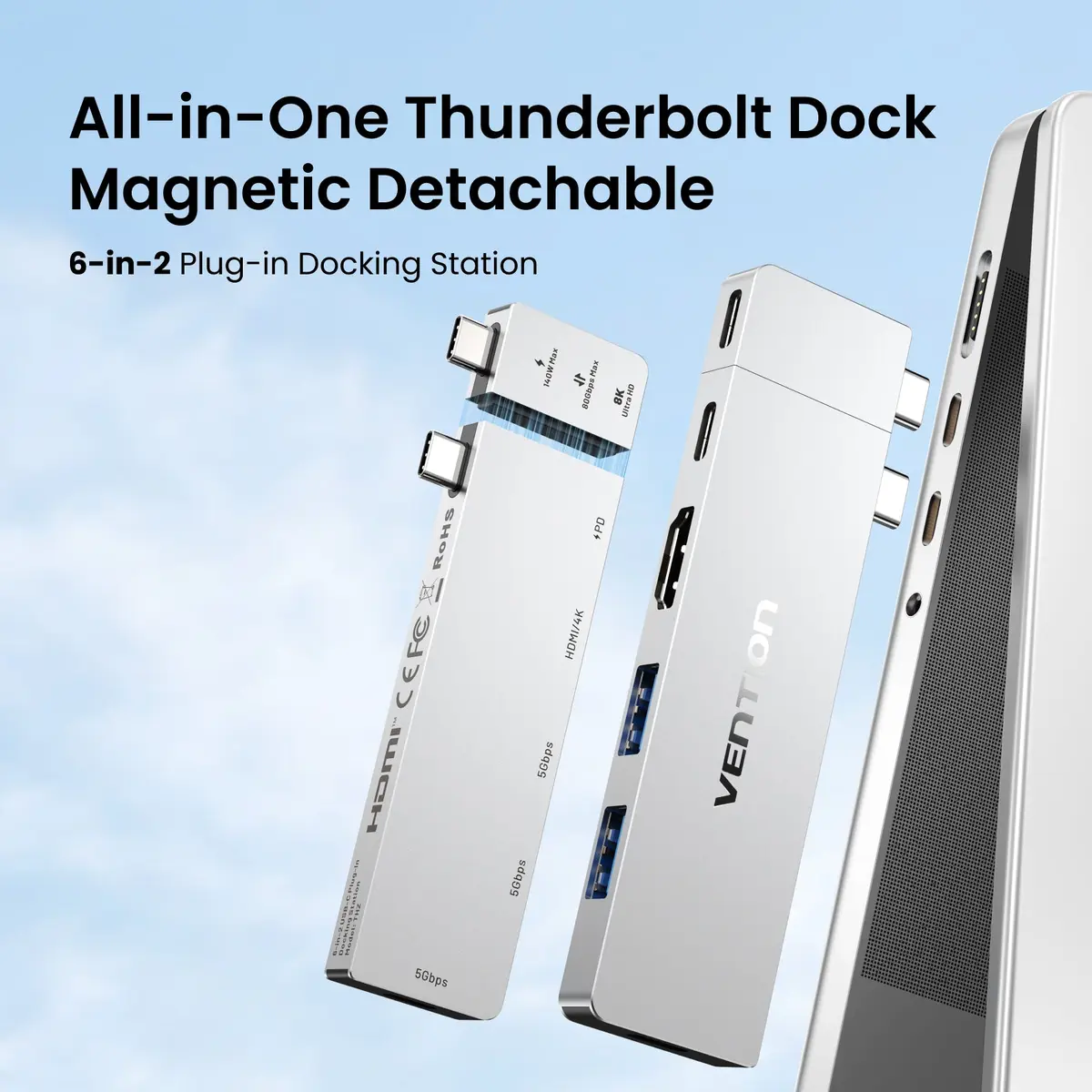 Док-станция для ноутбука Vention THZH0 USB-C Photo 6